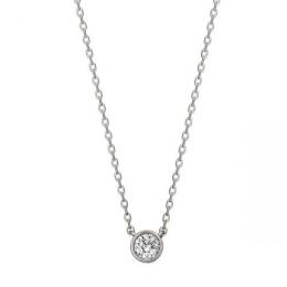 Pt一粒ダイヤモンド0.12ct/ リバーシブルネックレス